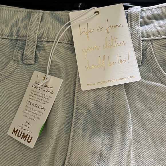 Show me your mumu statesboro skort Size 26 Sky mist - Picture 2 of 6